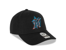 Load image into Gallery viewer, Miami Marlins '47 Brand MLB MVP Adjustable Cap Hat Black Crown/Visor Team Color Logo