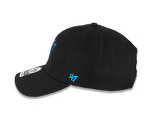 Load image into Gallery viewer, Miami Marlins '47 Brand MLB MVP Adjustable Cap Hat Black Crown/Visor Team Color Logo