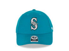 Load image into Gallery viewer, Seattle Mariners '47 Brand MLB MVP Adjustable Cap Hat Teal Crown/Visor Team Color Logo