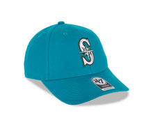 Load image into Gallery viewer, Seattle Mariners '47 Brand MLB MVP Adjustable Cap Hat Teal Crown/Visor Team Color Logo