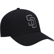 Load image into Gallery viewer, San Diego Padres '47 MLB MVP Adjustable Cap Hat Black Crown/Visor Dark Gray Logo