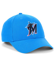 Load image into Gallery viewer, Miami Marlins '47 Brand MLB MVP Adjustable Cap Hat Snapshot Blue Crown/Visor Team Color Logo