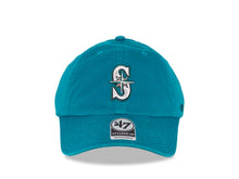 Load image into Gallery viewer, Seattle Mariners '47 Brand MLB Clean Up Adjustable Cap Hat Teal Crown/Visor Team Color Logo