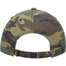 Load image into Gallery viewer, San Diego Padres '47 Brand MLB Clean Up Adjustable Cap Hat Camo Crown/Visor Yellow Logo