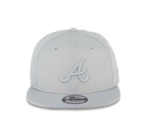 Load image into Gallery viewer, Atlanta Braves New Era MLB 9FIFTY 950 Snapback Color Pack Cap Hat Medium Silver Crown/Visor Medium Silver Logo