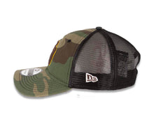 Load image into Gallery viewer, San Diego Padres New Era MLB 9TWENTY 920 Mesh Trucker Adjustable Cap Hat Camo/Black Crown/Visor Brown/Yellow Logo