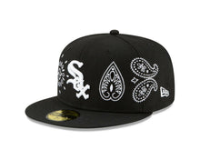 Load image into Gallery viewer, Chicago White Sox New Era MLB 59FIFTY 5950 Fitted Cap Hat Black Crown/Visor White Logo (Paisley)