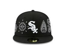 Load image into Gallery viewer, Chicago White Sox New Era MLB 59FIFTY 5950 Fitted Cap Hat Black Crown/Visor White Logo (Paisley)