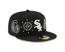 Load image into Gallery viewer, Chicago White Sox New Era MLB 59FIFTY 5950 Fitted Cap Hat Black Crown/Visor White Logo (Paisley)