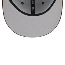 Load image into Gallery viewer, San Diego Padres New Era MLB 59FIFTY 5950 Fitted Mesh Trucker Cap Hat Brown Crown/Visor Brown/Yellow Logo (2022 Batting Practice)