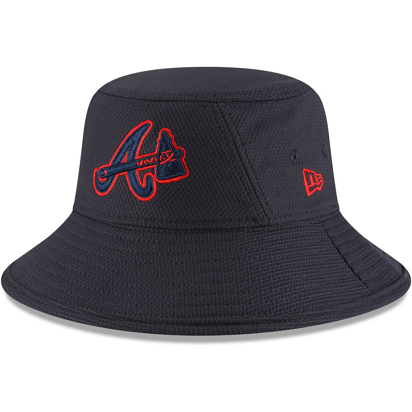 Atlanta Braves New Era MLB Bucket Cap Hat Navy Crown/Visor Navy