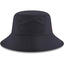 Load image into Gallery viewer, Atlanta Braves New Era MLB Bucket Cap Hat Navy Crown/Visor Navy/Red Tomahawk Axe Logo (2022 Batting Practice)