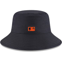 Load image into Gallery viewer, Houston Astros New Era MLB Bucket Cap Hat Navy Crown/Visor Orange Logo (2022 Batting Practice)
