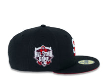 Load image into Gallery viewer, San Diego Padres New Era MLB 59FIFTY 5950 Fitted Cap Hat Black Crown/Visor White/Red Logo 2016 All-Star Game Side Patch Red UV
