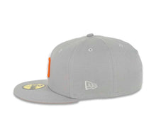 Load image into Gallery viewer, San Diego Padres New Era MLB 59FIFTY 5950 Fitted Cap Hat Gray Crown/Visor White/Orange Logo 50th Anniversary Side Patch Orange UV