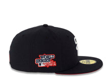 Load image into Gallery viewer, San Diego Padres New Era MLB 59FIFTY 5950 Fitted Cap Hat Dark Navy Crown/Visor White Logo 1984 World Series Side Patch Red UV