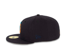 Load image into Gallery viewer, San Diego Padres New Era MLB 59FIFTY 5950 Fitted Cap Hat Dark Navy Crown/Visor Metallic Copper/Teal Logo 2016 All-Star Game Side Patch Gray UV