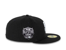 Load image into Gallery viewer, San Diego Padres New Era MLB 59FIFTY 5950 Fitted Cap Hat Black Crown/Visor White Logo 2016 All-Star Game Side Patch Gray UV