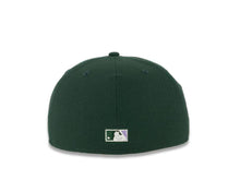 Load image into Gallery viewer, San Diego Padres New Era MLB 59FIFTY 5950 Fitted Cap Hat Dark Green Crown/Visor Light Purple/White Logo 40th Anniversary Side Patch Light Purple UV