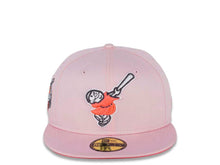 Load image into Gallery viewer, San Diego Padres New Era MLB 59FIFTY 5950 Fitted Cap Hat Pink Crown/Visor Pink Glow/White “Friar” Logo 40th Anniversary Side Patch Pink Glow UV
