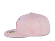 Load image into Gallery viewer, San Diego Padres New Era MLB 59FIFTY 5950 Fitted Cap Hat Pink Crown/Visor Pink Glow/White “Friar” Logo 40th Anniversary Side Patch Pink Glow UV