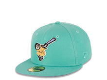 Load image into Gallery viewer, San Diego Padres New Era MLB 59FIFTY 5950 Fitted Cap Hat Clear Mint Crown/Visor Bronze “Friar” Logo 40th Anniversary Side Patch Sky Blue UV