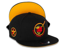 Load image into Gallery viewer, San Diego Padres New Era MLB 9FIFTY 950 Snapback Cap Hat Black Crown/Visor Red/Yellow “Friar” Logo 1978 All-Star Game Side Patch Yellow UV