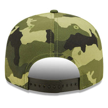 Load image into Gallery viewer, Chicago White Sox New Era MLB 9FIFTY 950 Snapback Cap Hat Camo Crown/Visor Camo Flag/Gold Logo (2022 Armed Forces Day)