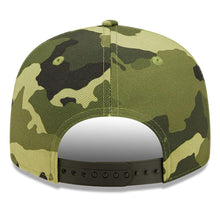 Load image into Gallery viewer, Seattle Mariners New Era MLB 9FIFTY 950 Snapback Cap Hat Camo Crown/Visor Camo Flag/Gold Logo (2022 Armed Forces Day)