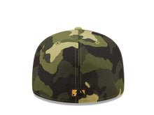 Load image into Gallery viewer, Toronto Blue Jays New Era MLB 59FIFTY 5950 Fitted Cap Hat Camo Crown/Visor Camo/Metalic Gold Logo (2022 Armed Forces Day)