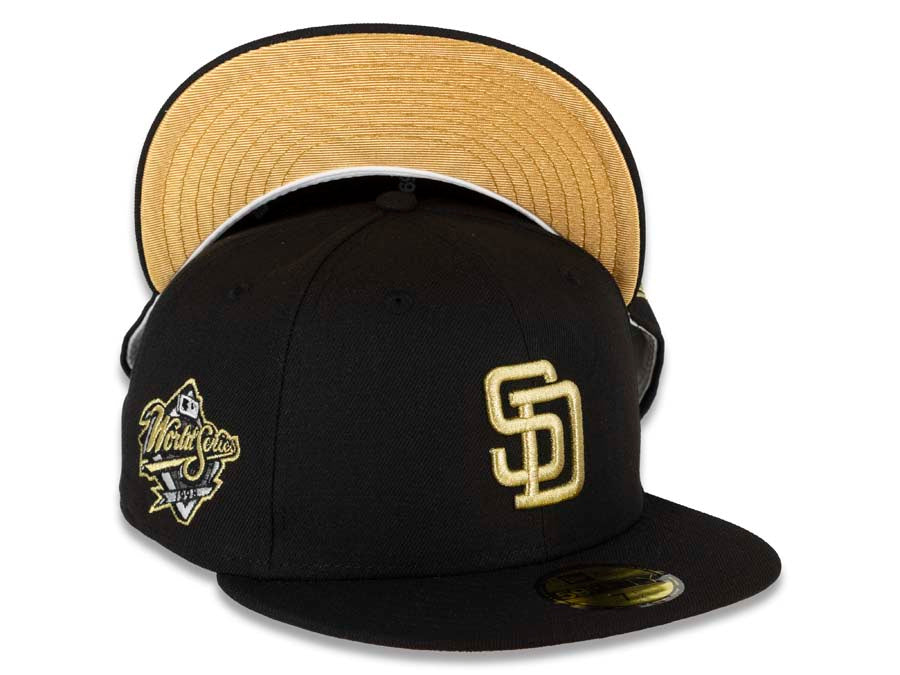 San Diego Padres New Era Cooperstown Collection San Diego Stadium Chrome  59FIFTY Fitted Hat - White/Gold