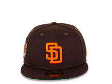 Load image into Gallery viewer, San Diego Padres New Era MLB 59Fifty 5950 Fitted Cap Hat Dark Brown Crown Orange Logo San Diego Stadium Side Patch Green UV