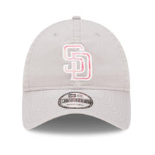 Load image into Gallery viewer, San Diego Padres New Era MLB 9TWENTY 920 Adjustable Cap Hat Gray Crown/Visor Pink/White Logo (2022 Mother's Day)