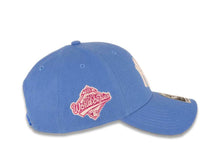 Load image into Gallery viewer, New York Yankees '47 MLB MVP Adjustable Cap Hat Sky Blue Crown/Visor White Logo 1996 World Series Side Patch Magenta UV
