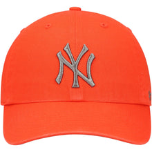 Load image into Gallery viewer, New York Yankees '47 MLB Clean Up Adjustable Cap Hat Orange Crown/Visor Olive Logo