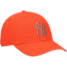 Load image into Gallery viewer, New York Yankees '47 MLB Clean Up Adjustable Cap Hat Orange Crown/Visor Olive Logo