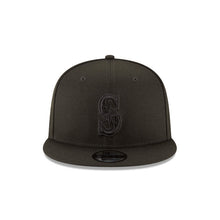 Load image into Gallery viewer, Seattle Mariners New Era MLB 9FIFTY 950 Snapback Cap Hat Black Crown/Visor Black Logo