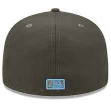 Load image into Gallery viewer, San Diego Padres New Era MLB 59FIFTY 5950 Fitted Cap Hat Dark Gray Crown/Visor Sky Blue/Gray Logo (2022 Father's Day)