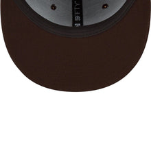 Load image into Gallery viewer, San Diego Padres New Era MLB 59FIFTY 5950 Fitted Cap Hat Brown Crown/Visor “Swinging Friar” Logo (2022 Clubhouse)