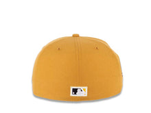 Load image into Gallery viewer, San Diego Padres New Era MLB 59FIFTY 5950 Fitted Cap Hat Panama Tan Crown/Visor Black Logo With Palm Tree 40th Anniversary Side Match Chrome White UV