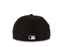 Load image into Gallery viewer, San Diego Padres New Era MLB 59FIFTY 5950 Fitted Cap Hat Black Crown/Visor Sky Blue Cooperstown Retro Logo Stadium Side Patch Sky Blue UV