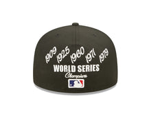 Load image into Gallery viewer, Pittsburgh Pirates New Era MLB 59FIFTY 5950 Fitted Cap Hat Black Crown/Visor Team Color Logo with 5x Crown Rose (Crown Champs)