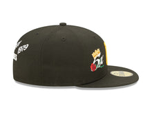 Load image into Gallery viewer, Pittsburgh Pirates New Era MLB 59FIFTY 5950 Fitted Cap Hat Black Crown/Visor Team Color Logo with 5x Crown Rose (Crown Champs)