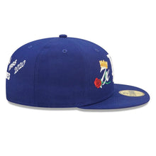 Load image into Gallery viewer, Los Angeles Dodgers New Era MLB 59FIFTY 5950 Fitted Cap Hat Royal Blue Crown/Visor Team Color Logo with 7x Crown Rose (Crown Champs)