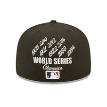 Load image into Gallery viewer, San Francisco Giants New Era MLB 59FIFTY 5950 Fitted Cap Hat Black Crown/Visor Team Color Logo with 8x Crown Rose (Crown Champs)