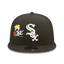 Load image into Gallery viewer, Chicago White Sox New Era MLB 59FIFTY 5950 Fitted Cap Hat Black Crown/Visor Team Color Logo with 3x Crown Rose (Crown Champs)