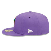 Load image into Gallery viewer, Arizona Diamondbacks New Era MLB 59FIFTY 5950 Fitted Cap Hat Purple Crown/Visor Team Color Cooperstown Retro Logo 2001 World Series Side Patch Pink UV (Pop Sweat)