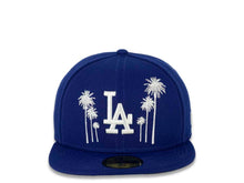 Load image into Gallery viewer, Los Angeles Dodgers New Era MLB 59FIFTY 5950 Fitted Cap Hat Royal Blue Crown/Visor Team Color Logo with Palm Trees 2022 All-Star Game Side Patch (2022 All-Star Game Fan Pack)
