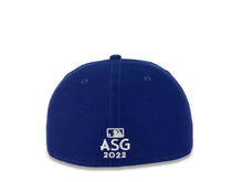 Load image into Gallery viewer, Los Angeles Dodgers New Era MLB 59FIFTY 5950 Fitted Cap Hat Royal Blue Crown/Visor Team Color Logo with Palm Trees 2022 All-Star Game Side Patch (2022 All-Star Game Fan Pack)