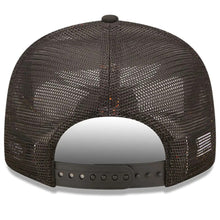 Load image into Gallery viewer, Pittsburgh Pirates New Era MLB 9FIFTY 950 Mesh Trucker Snapback Cap Hat Black Crown/Visor Metallic Gold Logo with Star 2022 All-Star Game Side Patch (2022 All-Star Game On-Field)